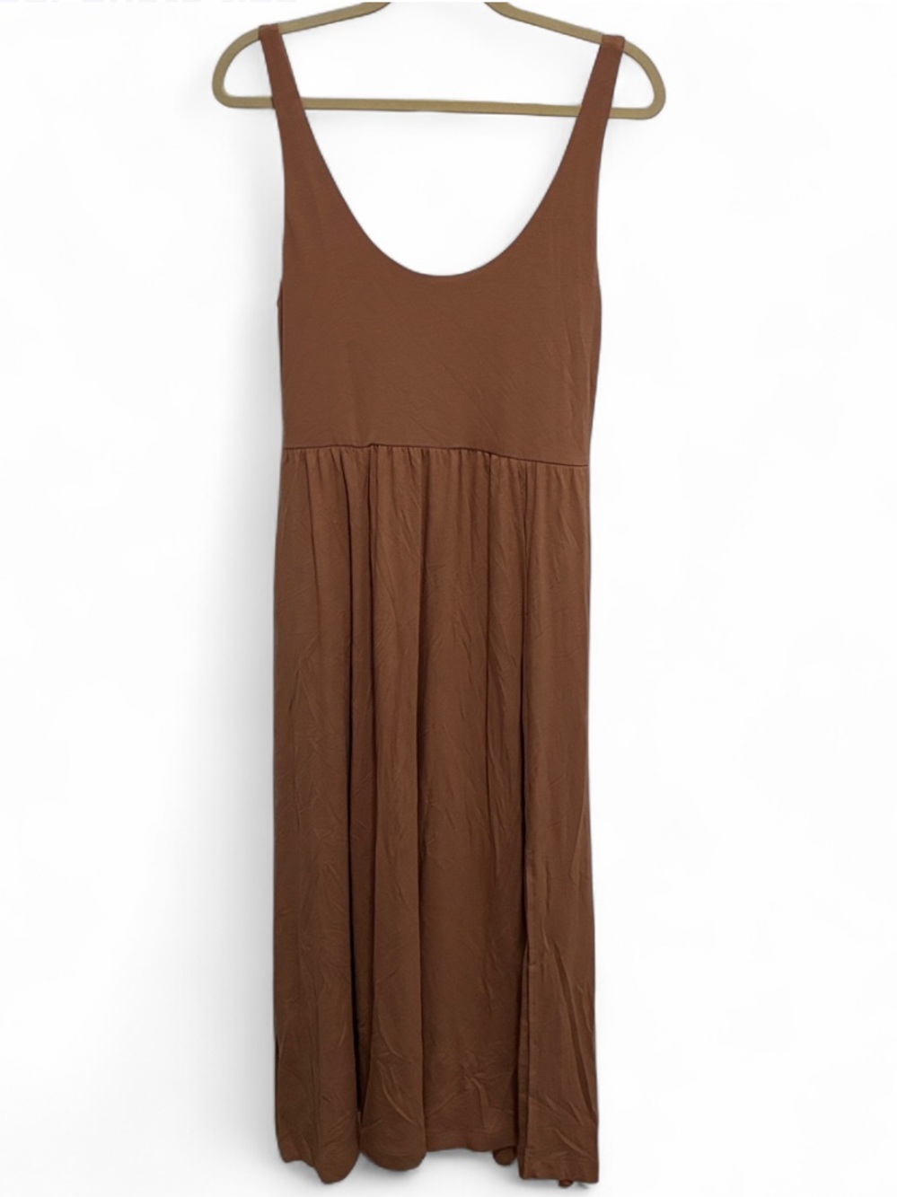 NWT A New Day Light Brown Sleeveless Casual Midi Dress